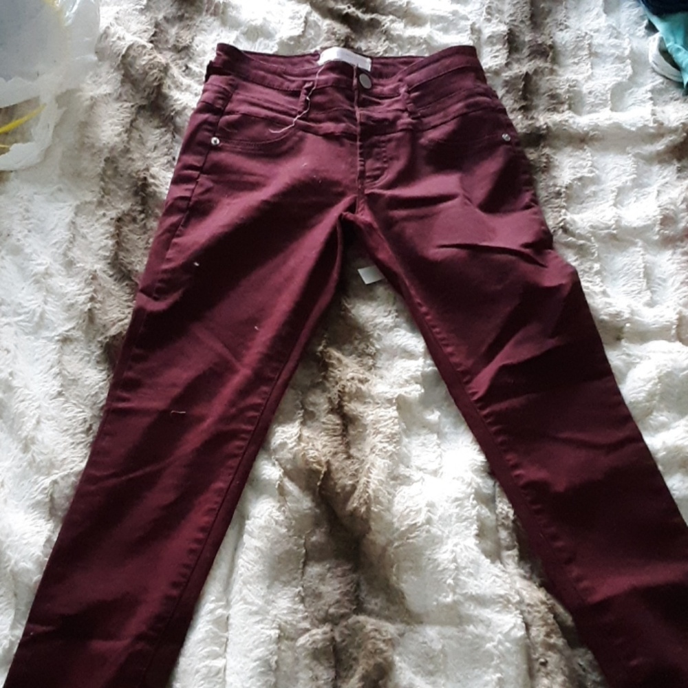 Maroon high waisted pants